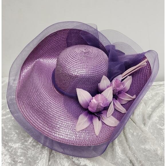 Chapeau Creations by Ruth Kropveld Purple Womens Couture Hat